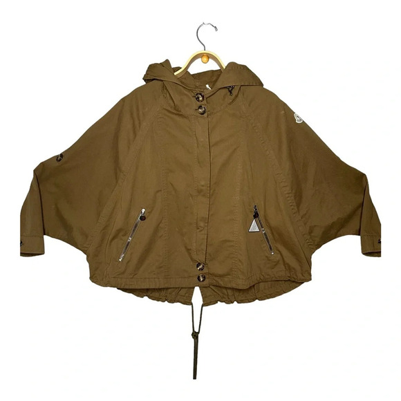 MONCLER Char Dolman Cotton Olive Green Jacket. Sz: 3 - Picture 1 of 16